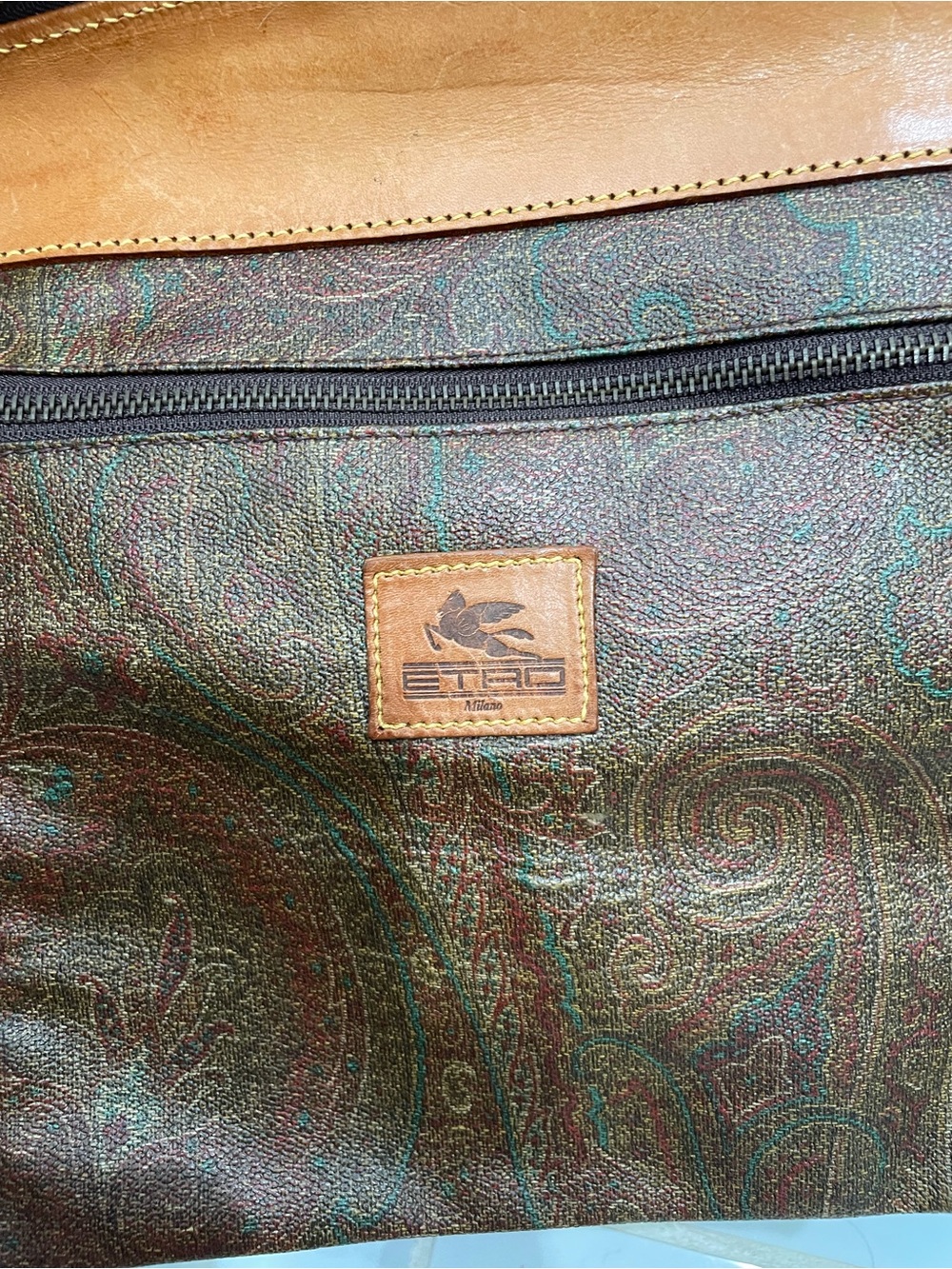 Vintage Etro Milano Arnica Paisley Weekender Duffle Bag Made in Italy - Picture 14 of 14